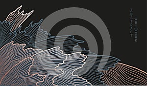 abstract andscape on black background